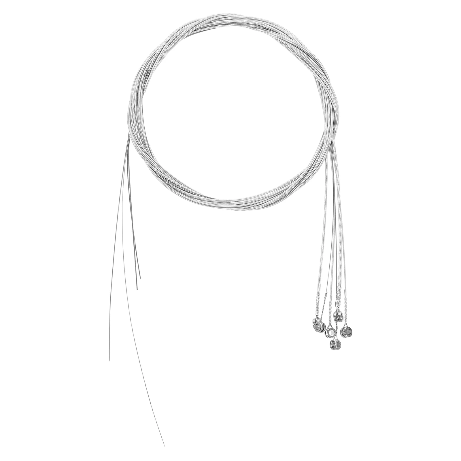 

6 Pcs Silver Plated Guitar Strings Bass Accessories Spanish Parts Electric Ballad Classical Instrument Spare Metal