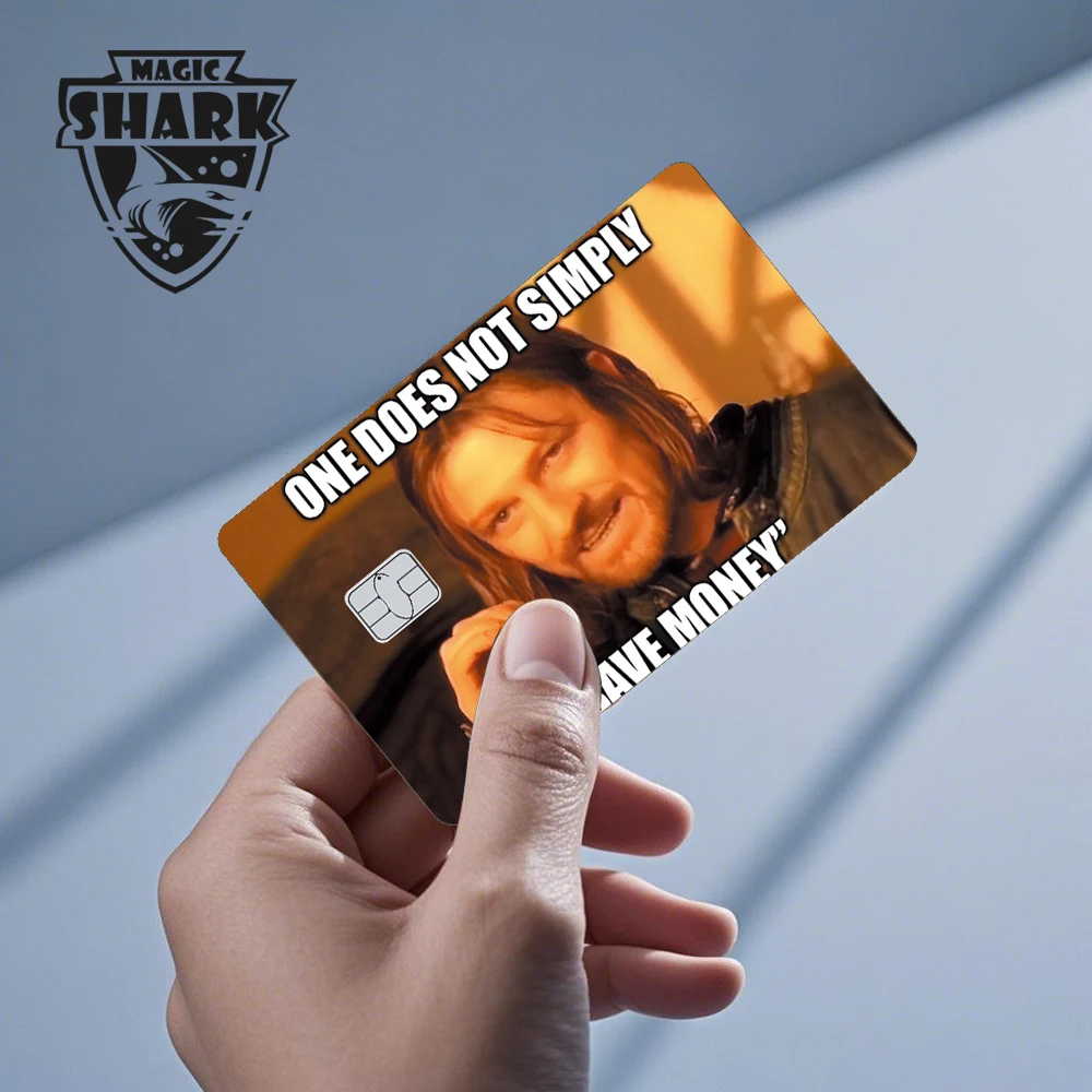 100% New Arrival Conch Money Bow Anime Speend or Save Meme Credit Card Film Debit Card Sticker Skin