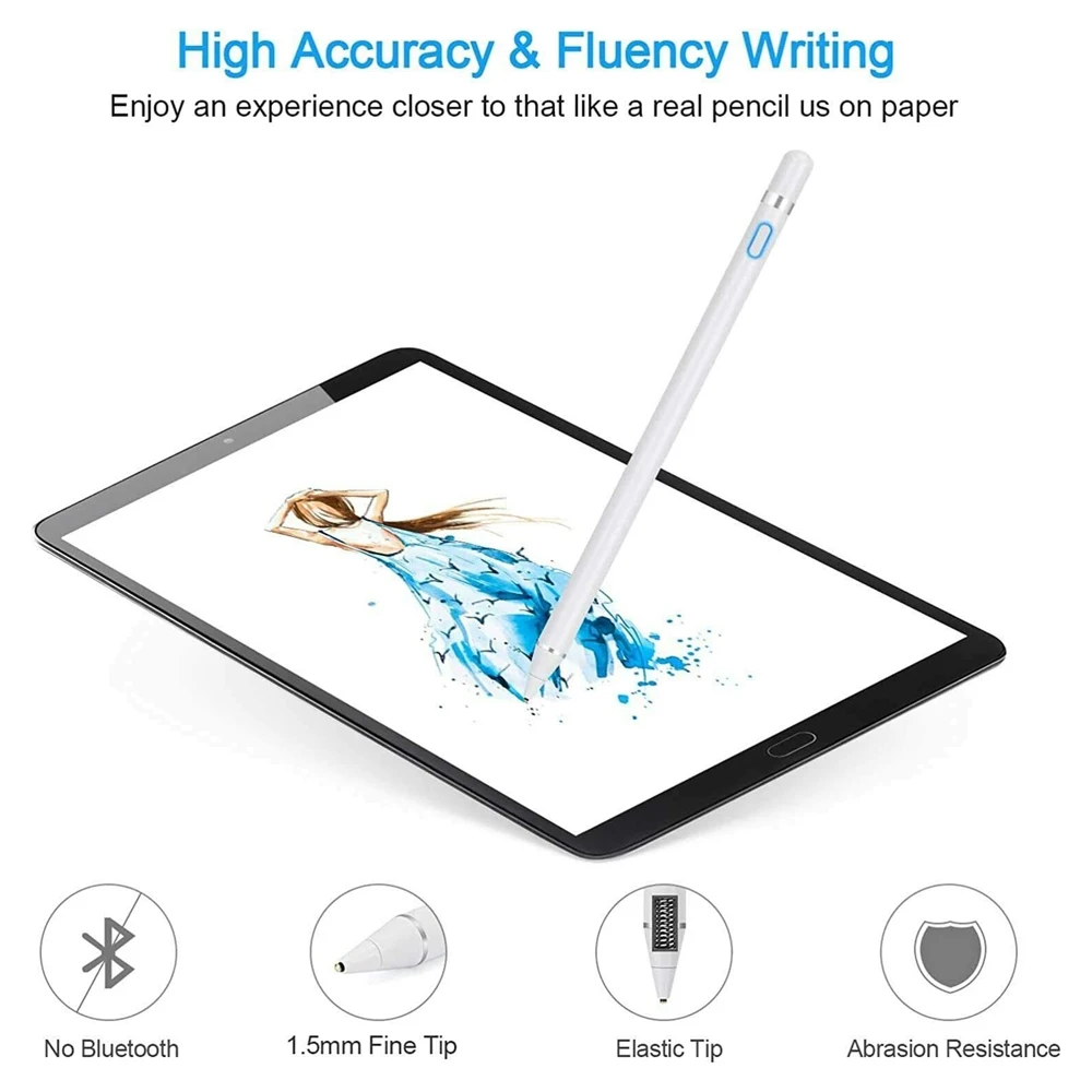 

Stylus Pen for Apple iPad Palm Rejection Power Display For iPad Pencil Accessories 2022 2021 2020 2019 2018 Pro Air Mini Stylus