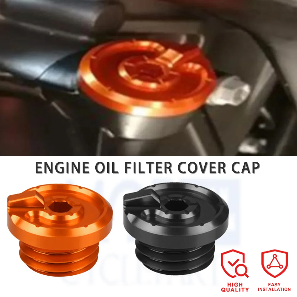 

Motorcycle Engine Oil Filter Cover Cap For 790 Adventure S R 1290 Super Adventure R GT 690 SMR SMT Supermoto 990R Super Duke