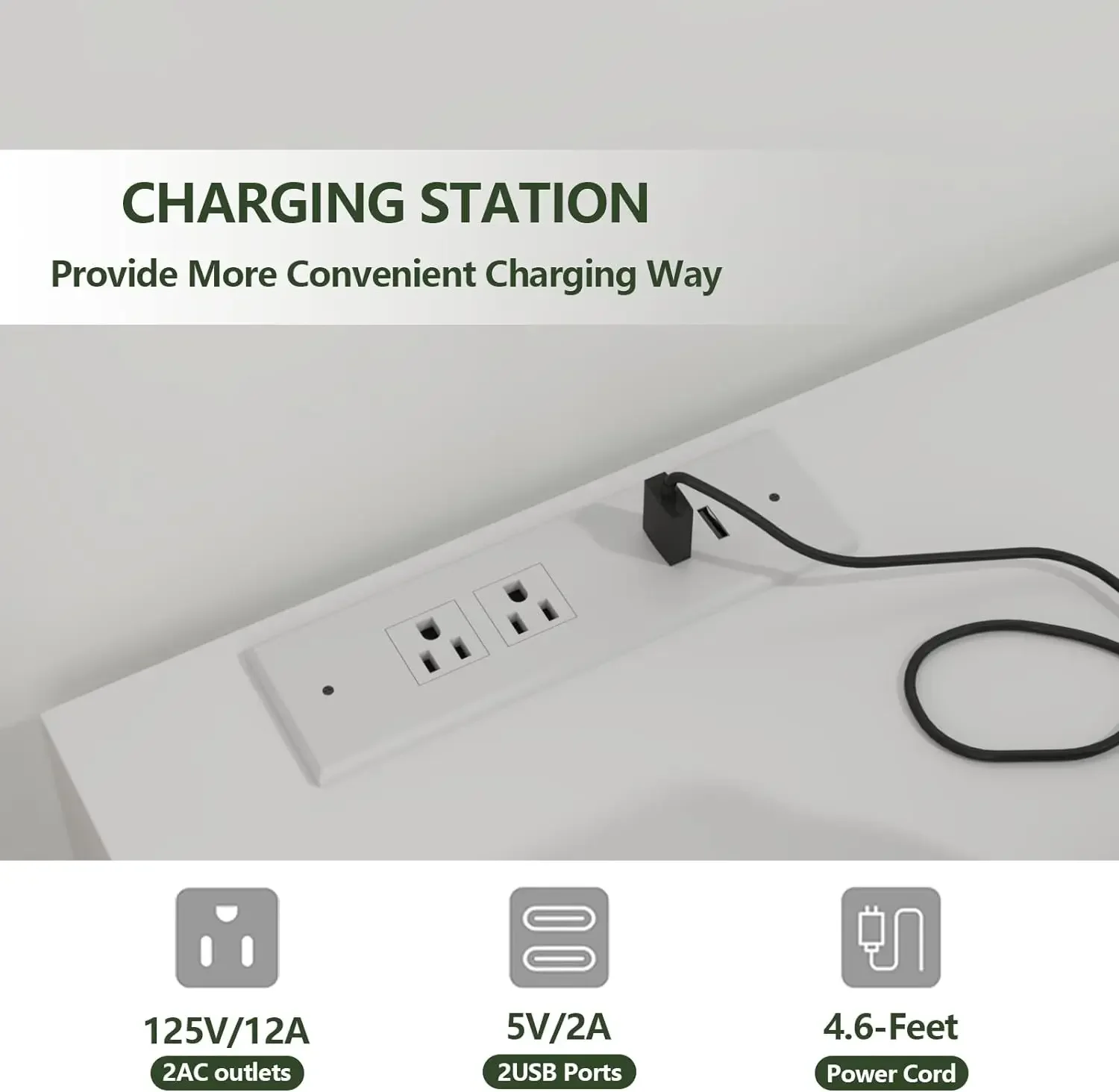 Doppel kommode mit 6/9 Schubladen und Steckdose, Akzent kisten mit LED-Licht, moderne Kommode mit Ladestation