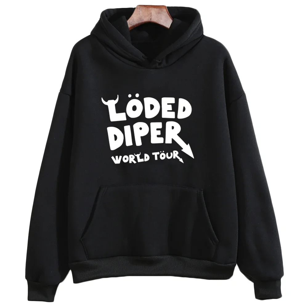 Loald Diper World Tour – sweat à capuche imprimé Hip Hop, vêtement à manches longues, chaud, polaire, pour femmes et hommes