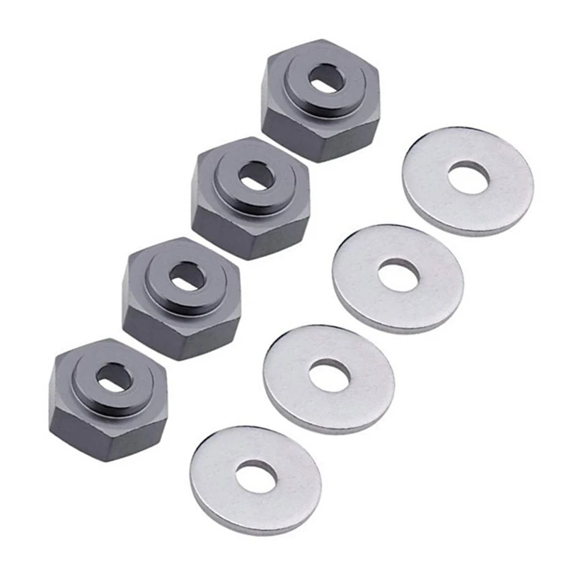 4 Uds. Para HSP 1:10 a 1:8 neumáticos planos para correr/crucianos/camiones de campo 12MM a 17MM acoplador de conversión hexagonal de Metal