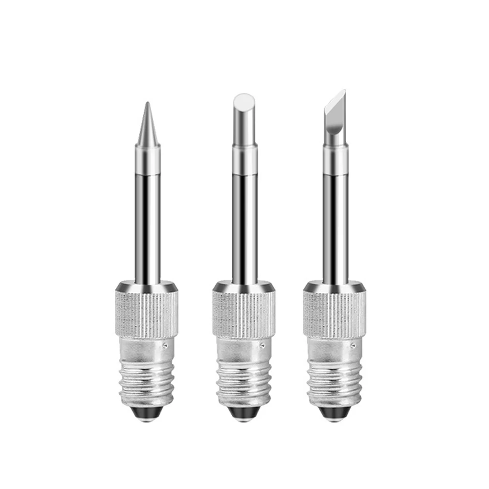 3 قطعة أطراف مكواة لحام E10 تتضمن طرف سكين E10-K + طرف حدوة حصان E10-C + ملحقات مكواة لحام مخصصة بطرف دائري E10-B