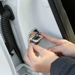 Door Lock Cover for Nissan Juke Qashqai J11 Dualis 2 J10 X-trail T32 T31 Rogue Note Tiida Stainless Steel Car Stickers