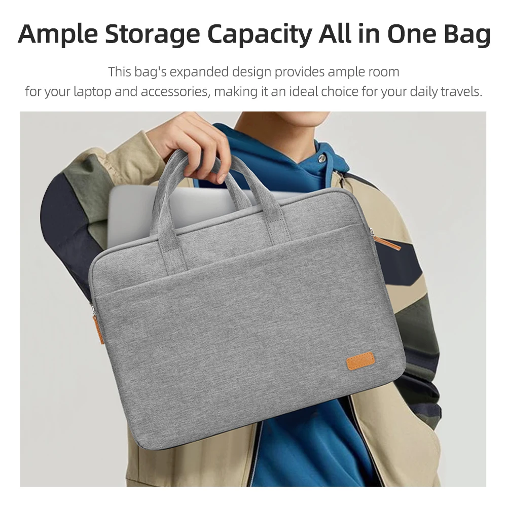 Tas Laptop ROCK untuk Macbook Pro Air 13.9 14.9 Inci HP Dell Lenovo Asus Huawei iPad Penutup Notebook Tahan Air Casing Pembawa