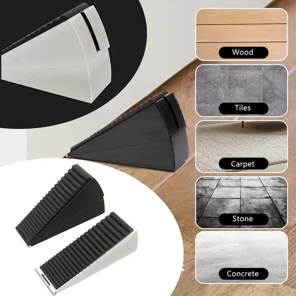 

Heavy Duty Door Stopper Floor Doorstop Spring Door Stopper Non-slip Heavy-duty Wedge For Wear Resistance Anti-collision O2u7