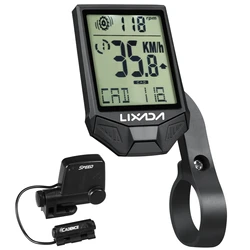 Lixada Wireless Cycling Computer Bike Computer Cadence Multifunctional Rainproof Cycle Computer with Backlight LCD Screen