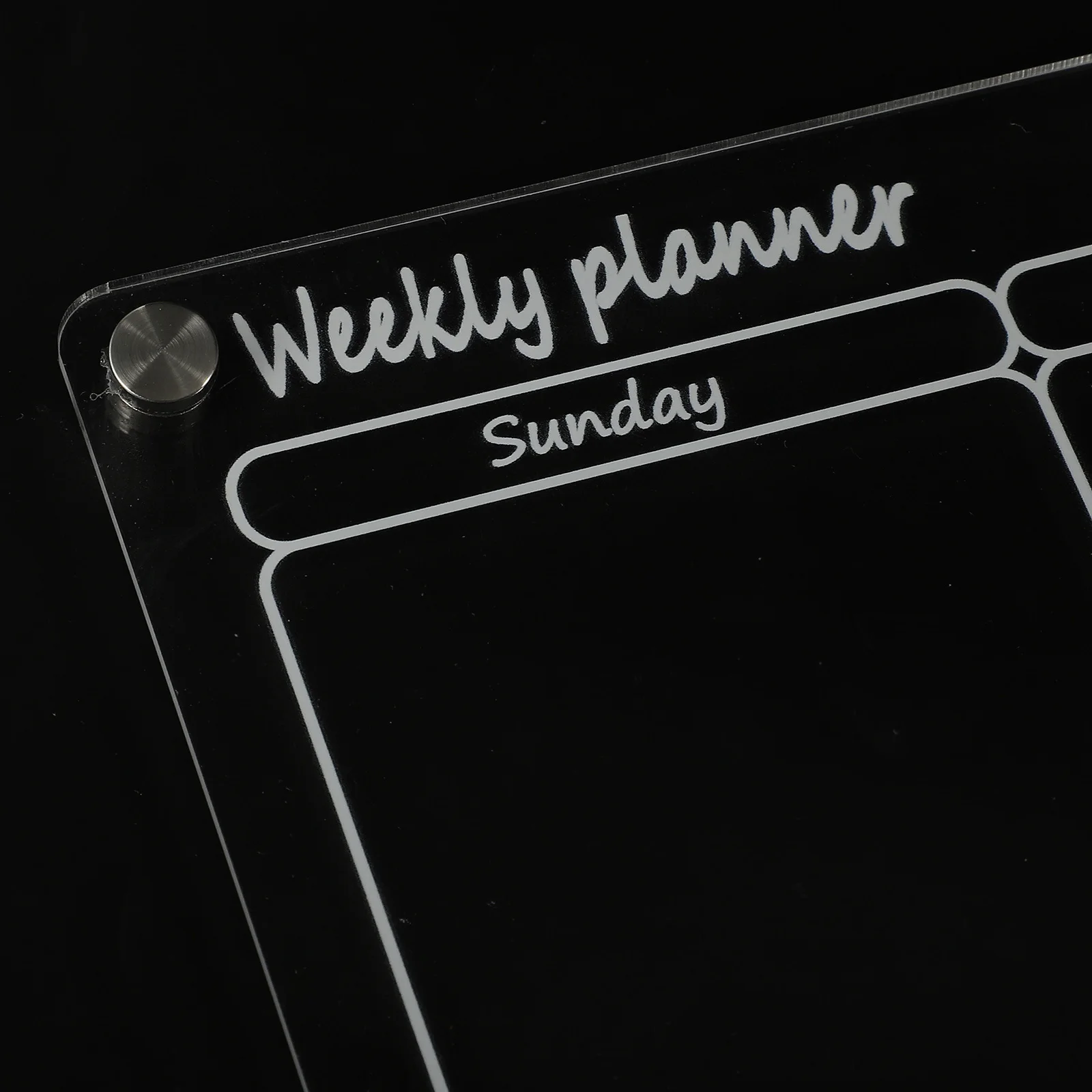 

Clear Weekly Plan Board Acrylic Dry Erase Board for Office Kitchen Fridge Magnetic Planner Transparent Weekly Planner