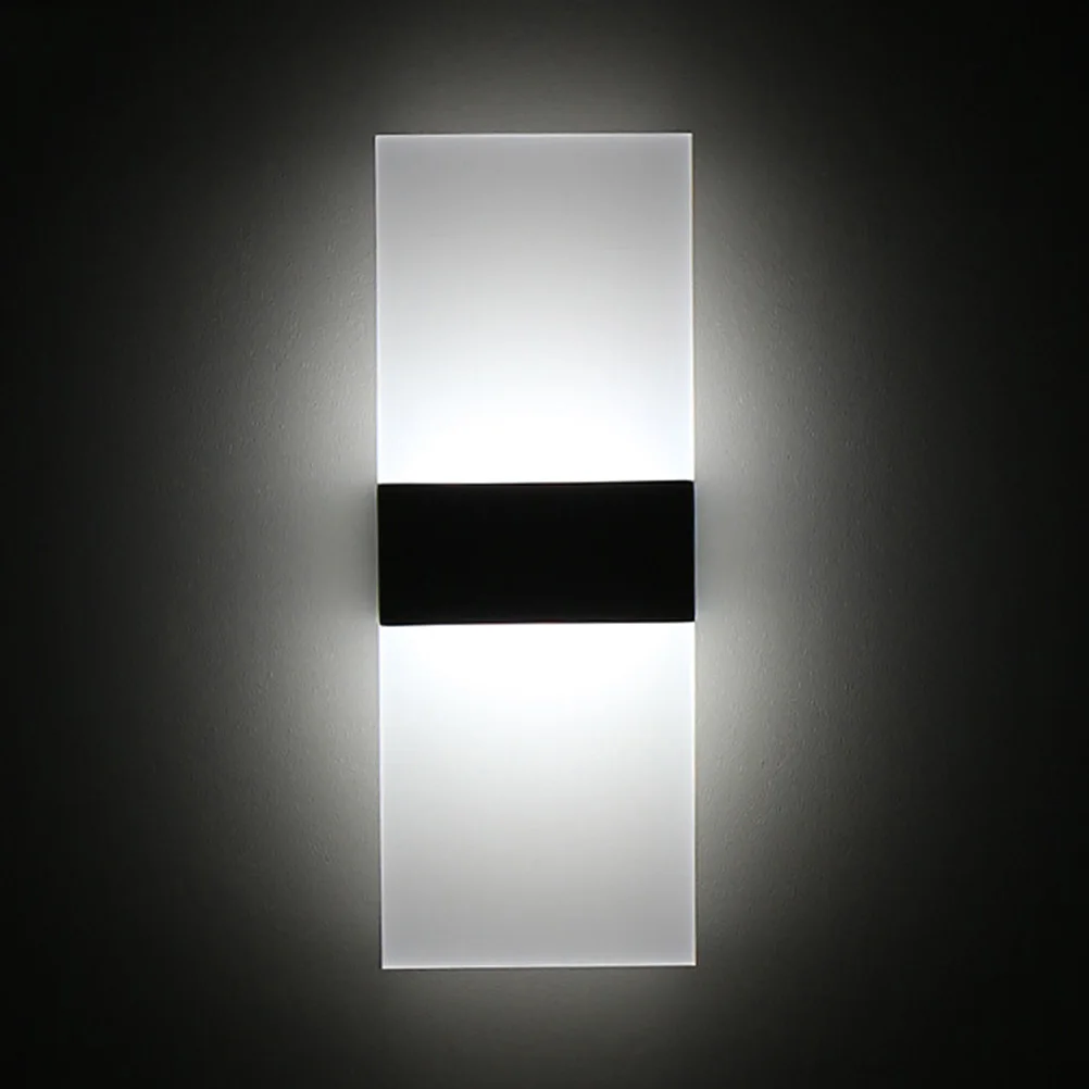 

Modern Led Wall Lamp Round Bedside Light Durable Indoor Lighting Fixture For Home Hotel Corridor Creative Design Black White