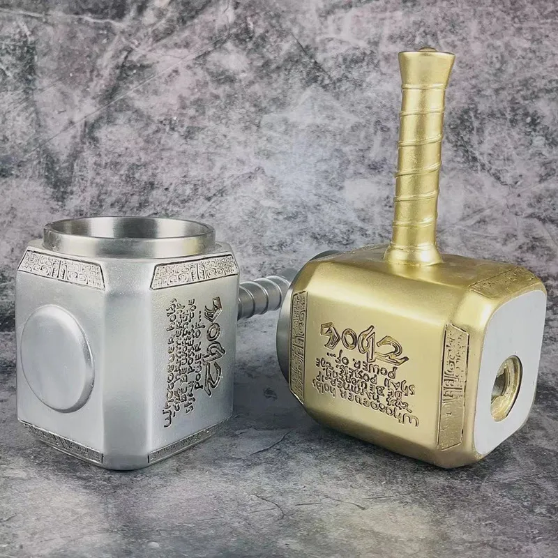 

Mjolnir Thor's Hammer Beer Mug Stainless Steel 2-in-1 Bottle Opener Cup Personalized Creative Drinkware for Bar Party