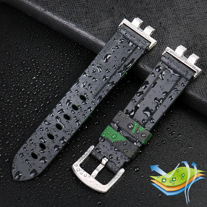 Modified silicone watchband for G-Shock 35th anniversary GMW-B5000 series small silver block gold brick Wristband Bracelet strap