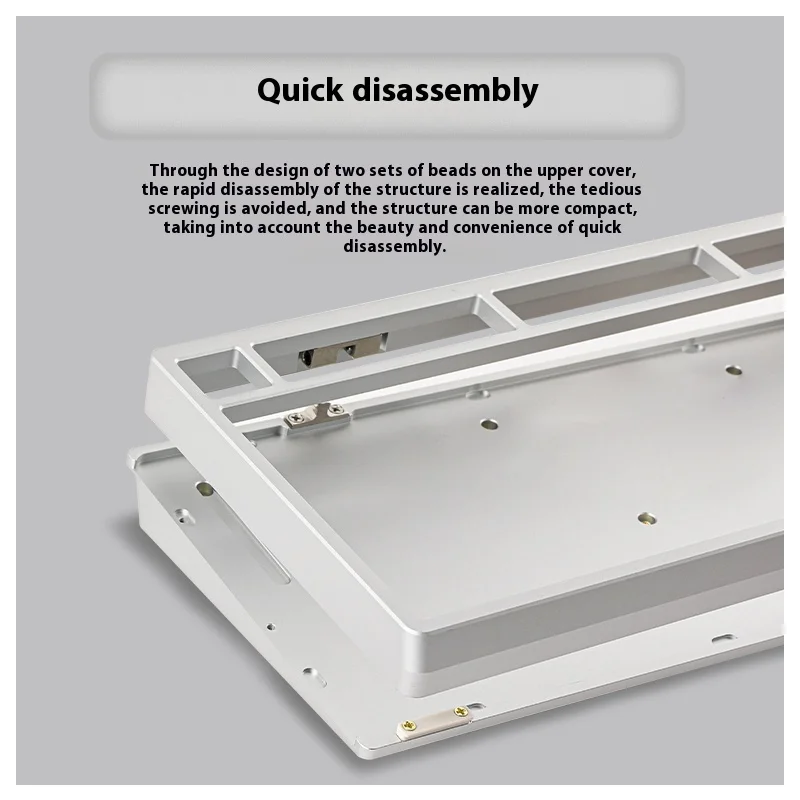 KiiBOOM Moonshadow V2 Customized Mechanical Keyboard 81 Keys Layout with Control Knob 180 Mesh CNC Aluminum Shell Quick Release