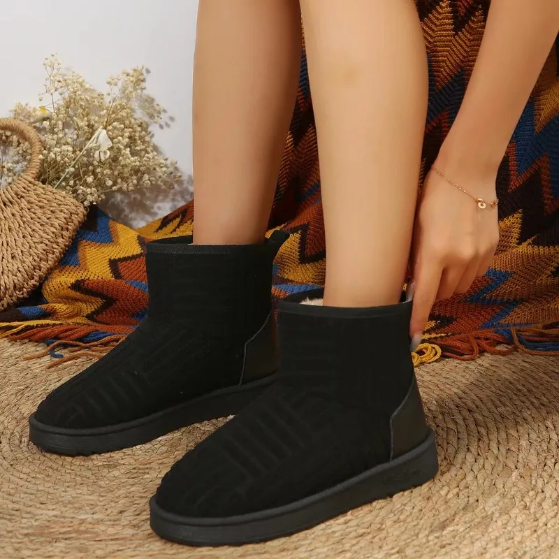 2025 New Fall/Winter Women's Ankle Boots Winter Plush Platform Sole Women's Casual Warm and Comfortable Snow Boots