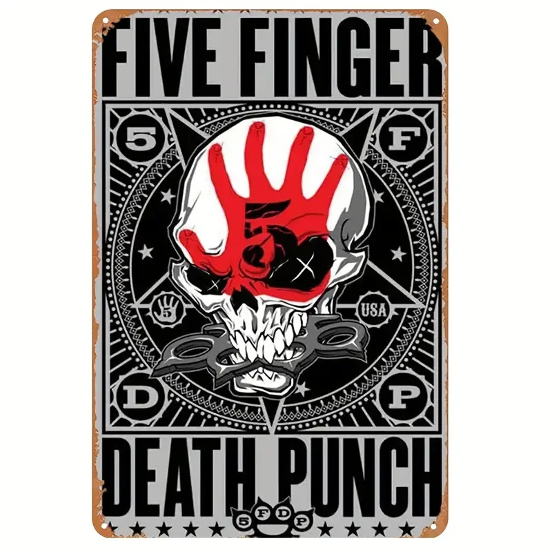 1pc, Five Finger Death Fist Art Poster Wall Decor (8