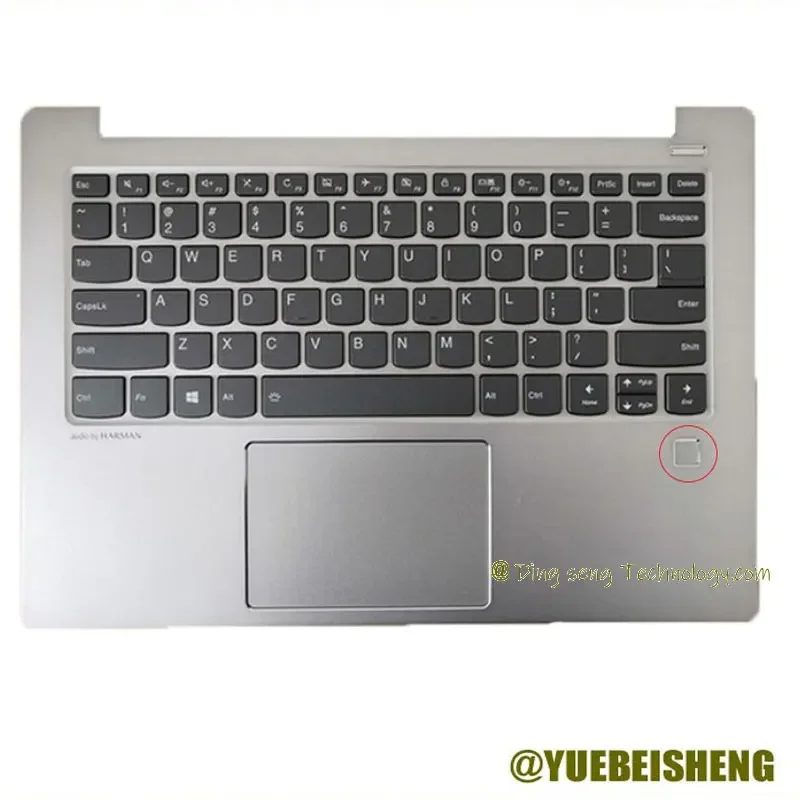 

96%New for LENOVO IdeaPad Air 14IKB 530S-14 Palmrest US keyboard Upper Cover Upper case FP hole Touchpad Silver