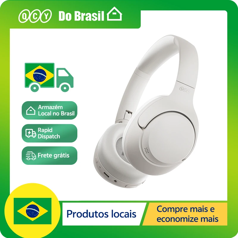 QCY-H3 ANC Auscultadores sem fios BH23H3A híbrido Active Noise Cancelamento Headset, Bluetooth 5.4, Hi-Res Audio Earphones, 60H Playtime, 43dB
