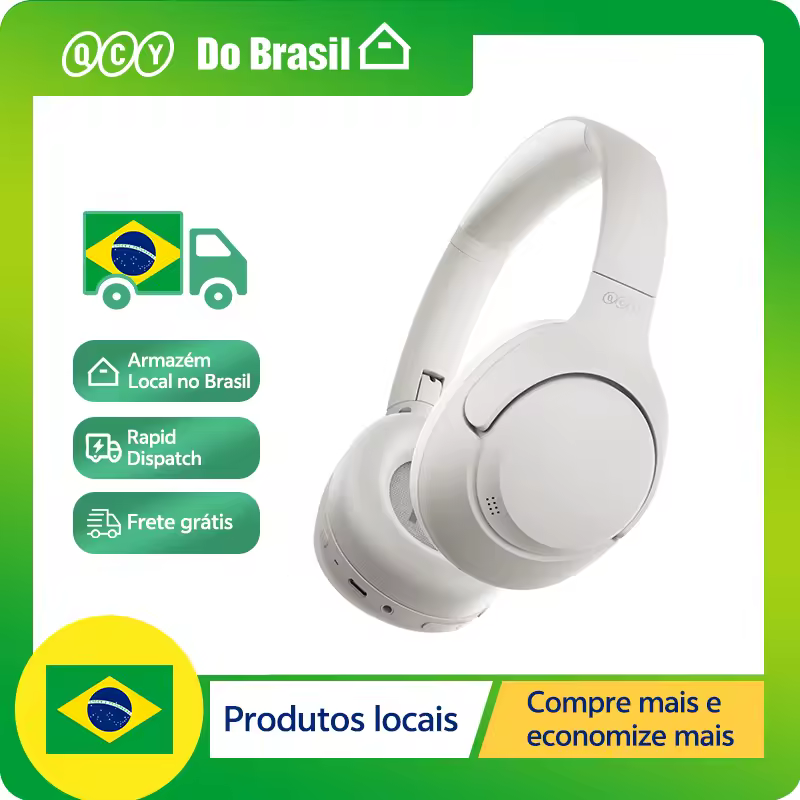 QCY-H3 ANC Auscultadores sem fios, híbrido Active Noise Cancelamento Headset, Bluetooth 5.4, Hi-Res Audio Earphones, 60H Playtime, 43dB