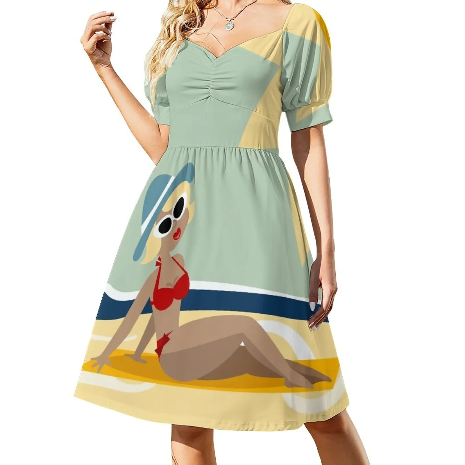 

Summer In Spain Short-Sleeved Dress Dresses clothes Woman's evening dress