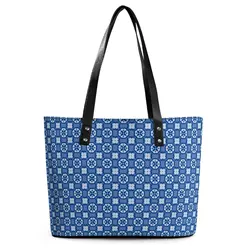 Abstract Geometric K-Kates Handbags S-Spades PU Leather Shoulder Bag Female Beach Print Tote Bag Ziplock Streetwear Shopper Bags