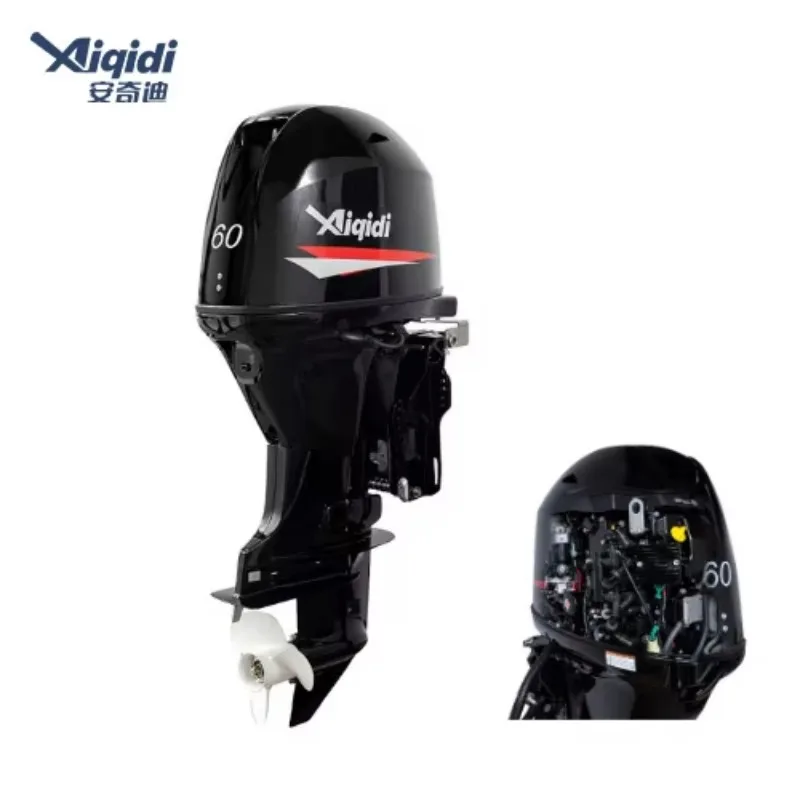 60HP 4-Stroke Outboard Engine AIQIDI Electric Starter Remote Control Marine Boat Motor Outboard