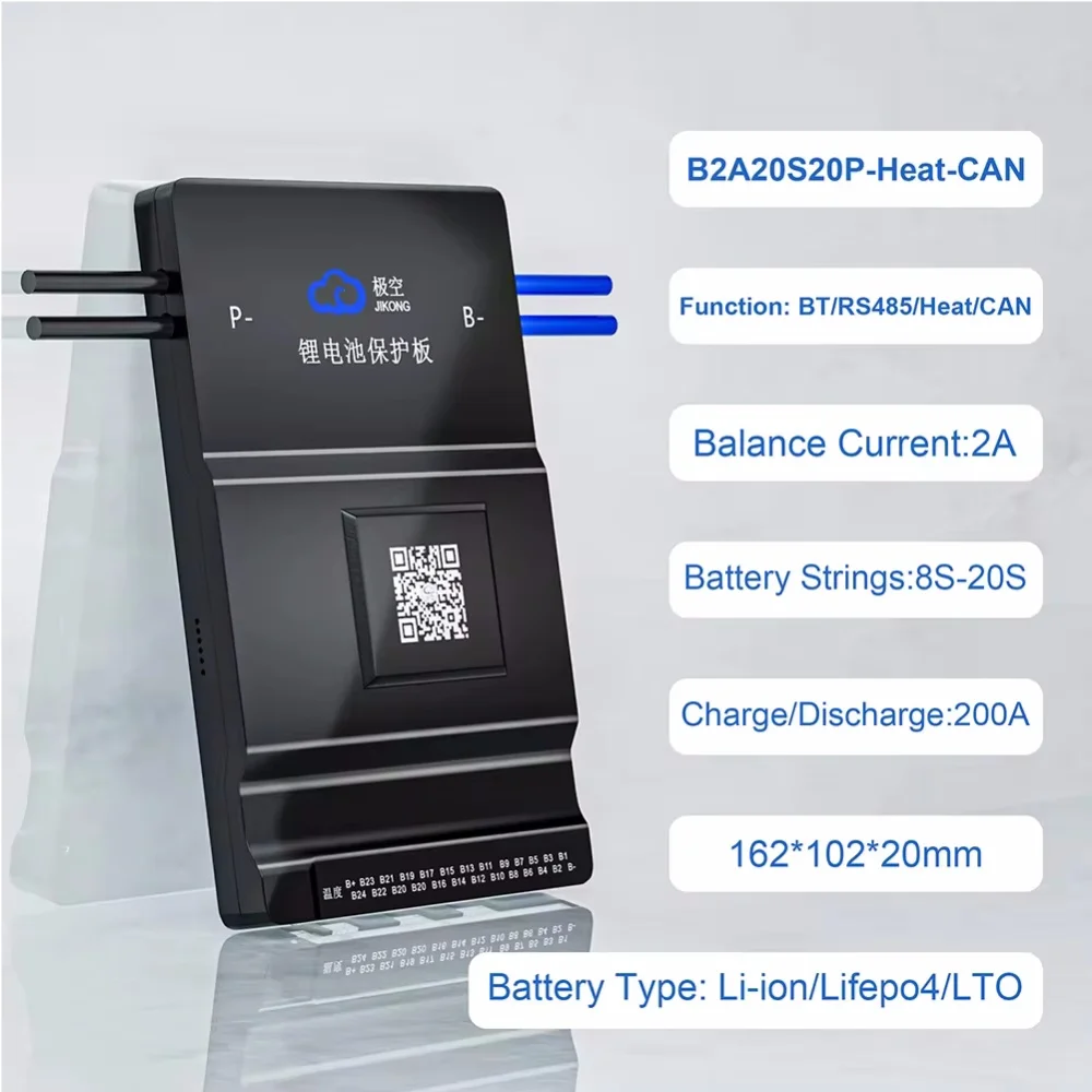 JIKONG Smart BMS 8S-20S 200A Free Bluetooth Heating Function With Blancer RS485 Lithium Battery Balance Board JIKONG Smart BMS