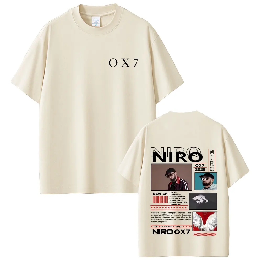 

Rapper Niro OX7 Album Graphic T Shirts Summer Men Women Fashion Hip Hop Streetwear Unisex Casual Oversized Soft Cotton T-shirt