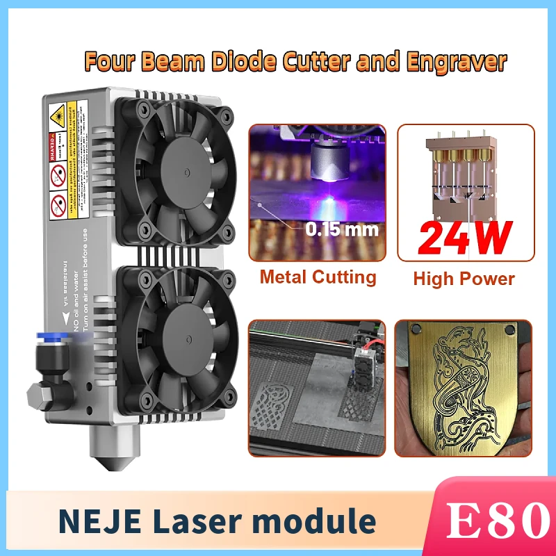 Engraving module 24w high power 0.06MM fine focus wood leather engraving numerical control router accessories