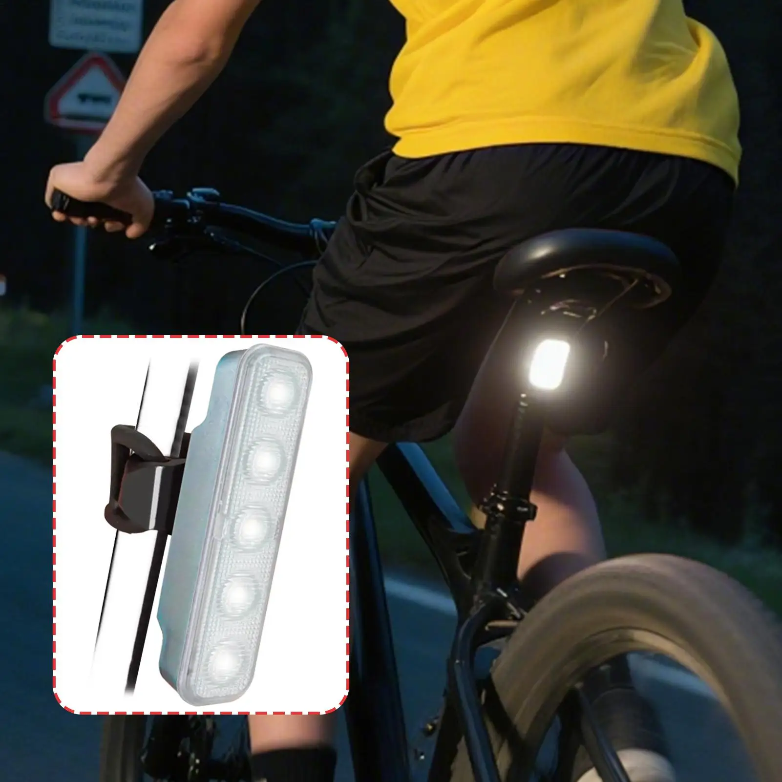 Bicycle Taillights LED 4 Modes Brake Flashing Lamp Waterproof Signals Safety Warning Taillights for Mountain Bike Night Riding