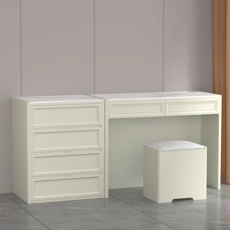 Intelligent voice lifting dresser, chest integrated solid wood bedroom modern simple style electric hidden storage mirror