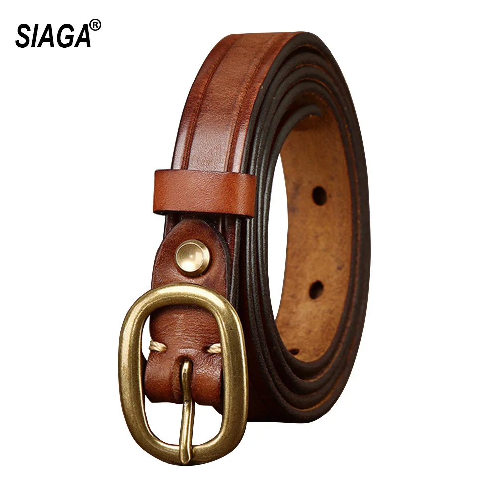 

Top Layer Cowhide Leather New Jeans Decorative Thin Belt for Women 2024