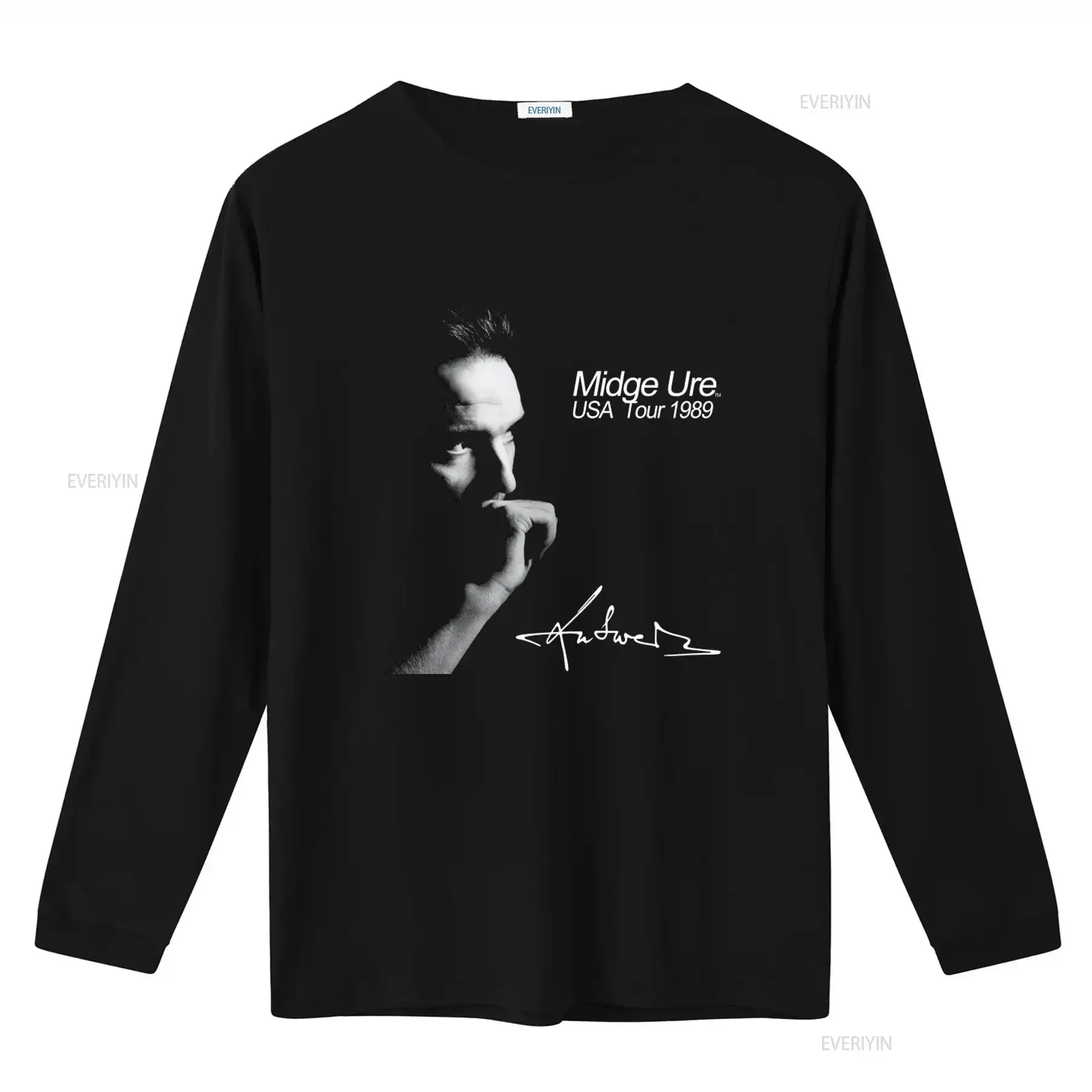 1989 Vintage Midge Ure USA Tour Concert T Shirt 80s Ultravox Visage Synthpop Style vintage Washed Versatile Slightly homme