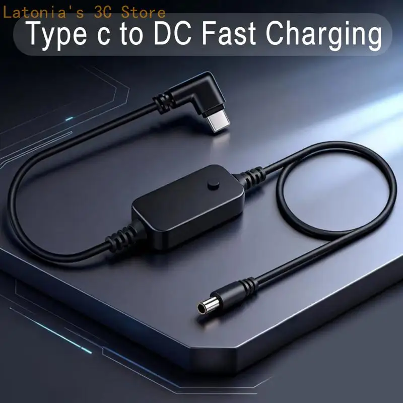 Portable Type C to DC5.5 Adjustable Charging Cable 10 Adapter Multi Voltages Option for Travel and Business Professional X3UB