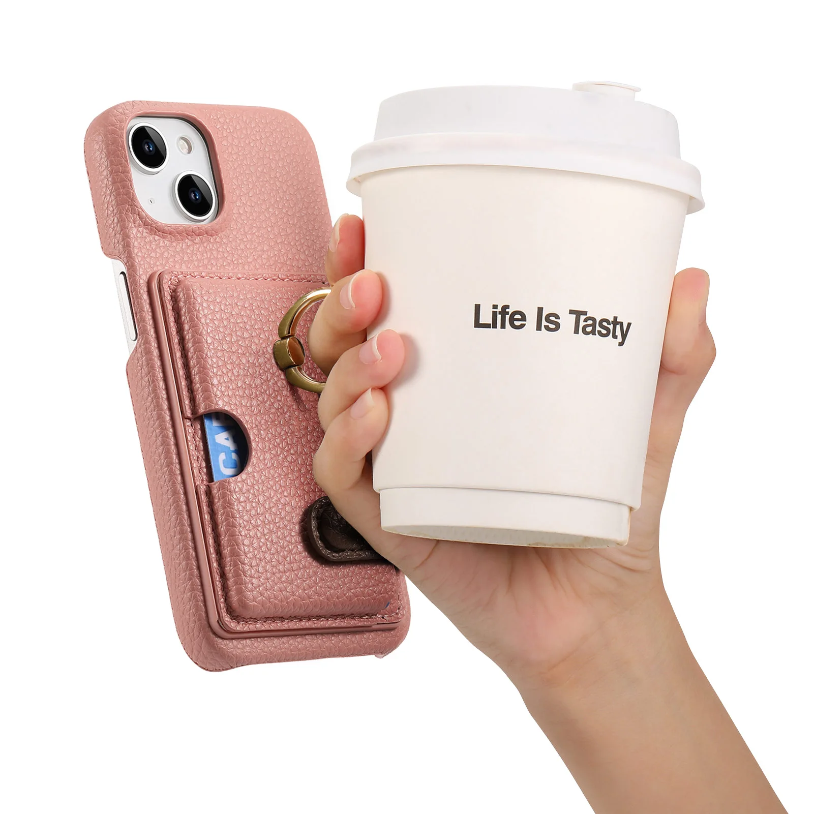 Leather Ring Support Phone Case for IPhone 17 Air 16E 18 16 15 14 13 12 11 Pro Max Plus Wallet with Card Holder Shockproof Cover