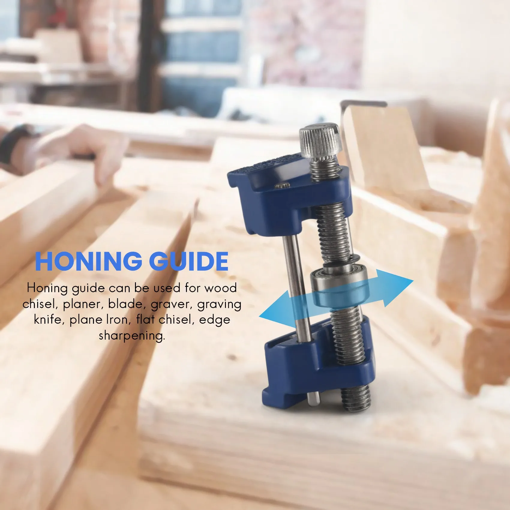A02M-Chisel Honing Guide Jig Metal Angle Sharpener For Wood Chisel Edge Sharpening Angle Guide Abrasive Tools