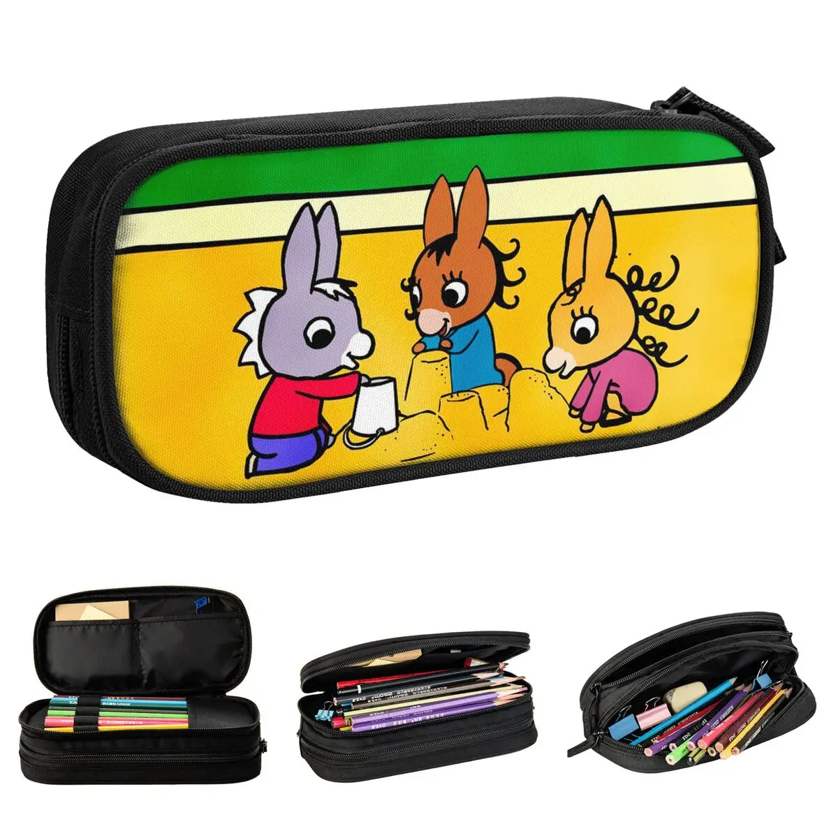 

Trotro Cartoon Animation Pencil Case Lovely Cute Pen Pencil Bags Kids Big Capacity Office Zipper Pencil Pouch
