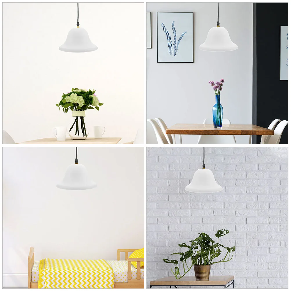 

4 Pcs Mushroom Lampshade Modern Hanging Light Shade 42mm Small Hat Hole Durable Plastic Chandelier Covers Bedroom Living Room
