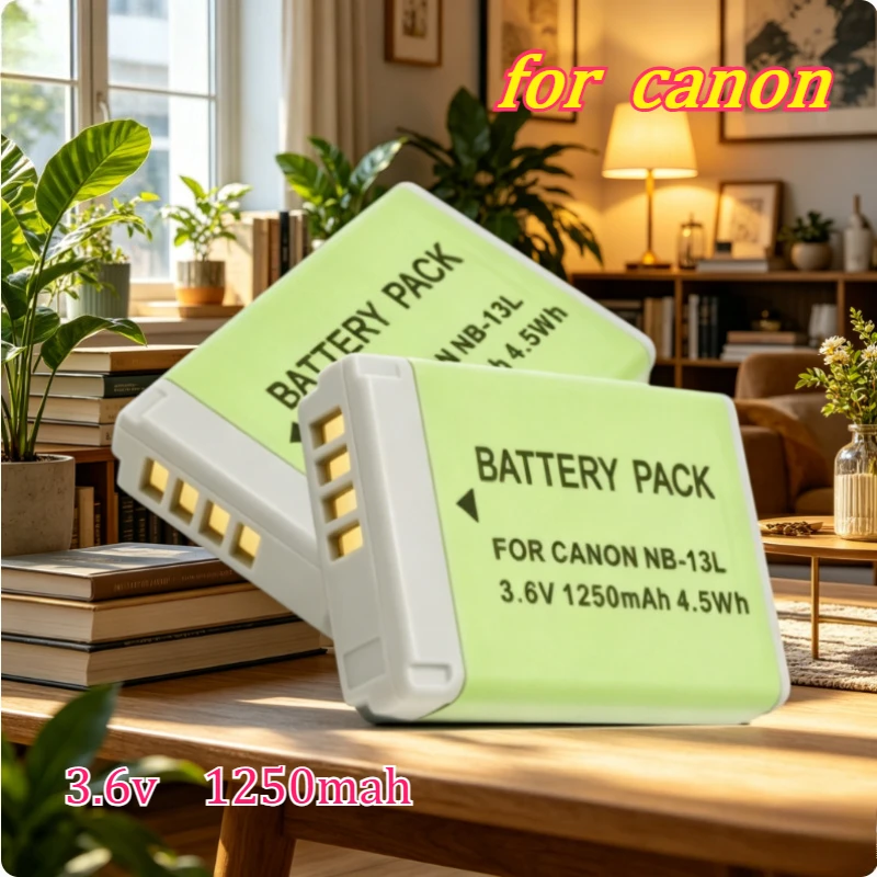 

1250mAh 3.6v NB-13L Battery Suitable for Canon G7X2 G7X3 SX740HS G5X 2SX 720HS G9X SX730 Long Range Digital Battery