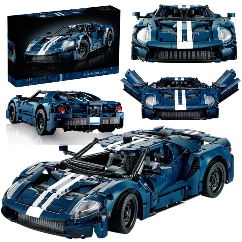 Technical 1486Pcs Classic GT Racing Car 1:12 Compatible 42154 Building Blocks MOC Expert Speed Sport Car Model Bricks Toys Gifts