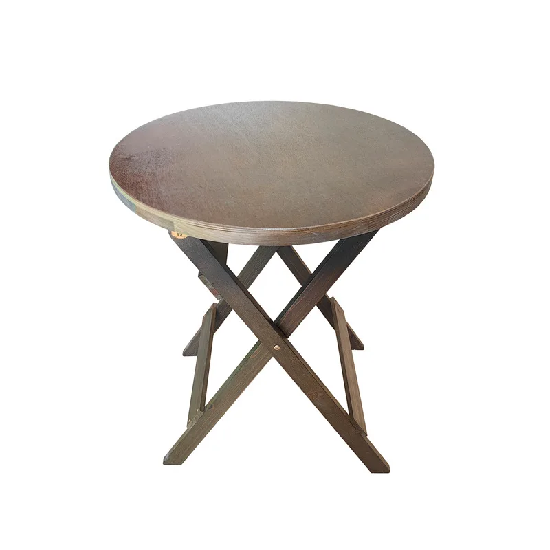 

Solid wood folding square table round table coffee table living room balcony small apartment back chair household