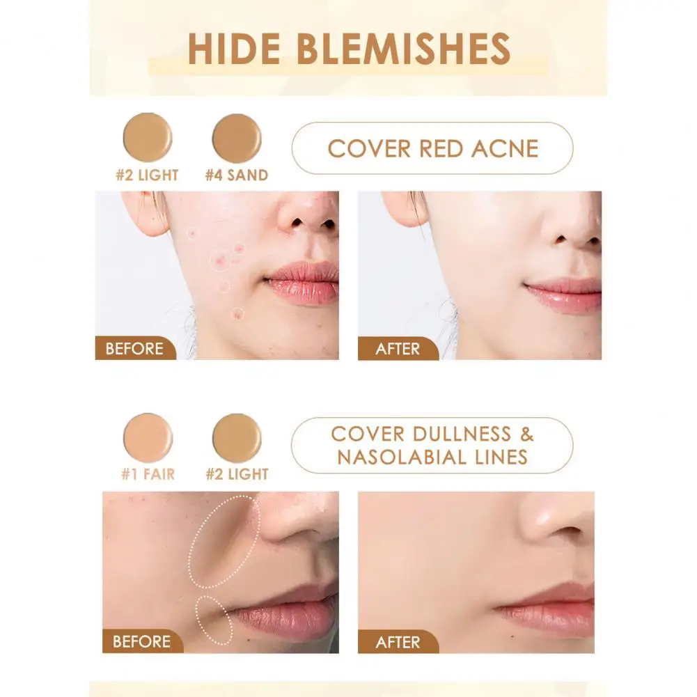 FOCALLURE 5 In 1 Multi Uses Concealer Palette High Coverage light Lasting Waterproof Face Foundation Cream Makeup