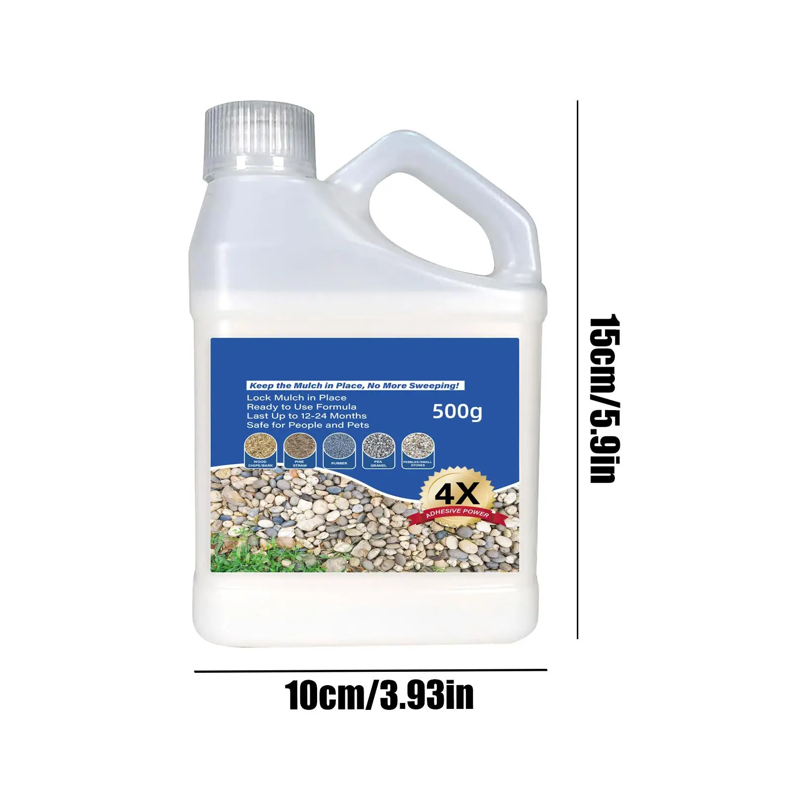 500 جرام المهاد الصخري لاصق البازلاء الحصى لزجة الصخور الغراء التجفيف السريع رذاذ في الهواء الطلق ساحة فناء الأحجار المشهد لاصق متعدد الأغراض #6