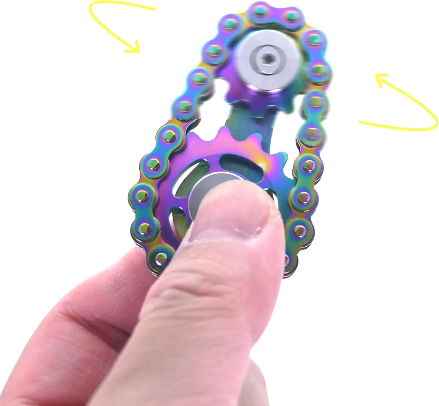 Nieuwe Tandwielen Vliegwiel Vingertop Gyro Fidget Spinner Antistress Angst Metalen Fiets Kettingen EDC Spinner Fidget Speelgoed Voor Volwassen