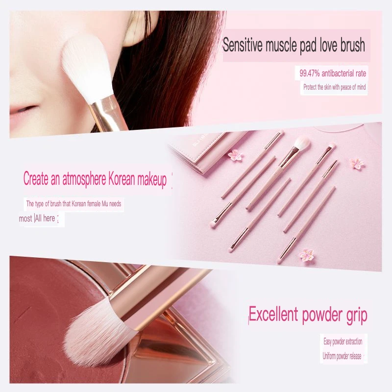 BLJ Eye Siebteiliges Set Geschenkbox Make-up-Pinsel Süßes Geschenk Beste Freundin Make-up-Pinsel Komplettes Set Lidschattenpinsel
