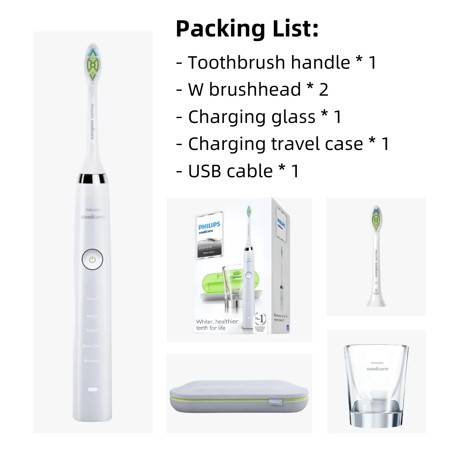 Philips Sonicare Electric toothbrush DiamondClean HX9352/04 White Edition Set