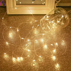 Impermeável USB LED String Lights, Silver Wire, Guirlanda, Luzes de fadas, Natal, Casamento, Feriado, Decoração do partido, 5m 8 principais vendas lâmpada casamento - №5
