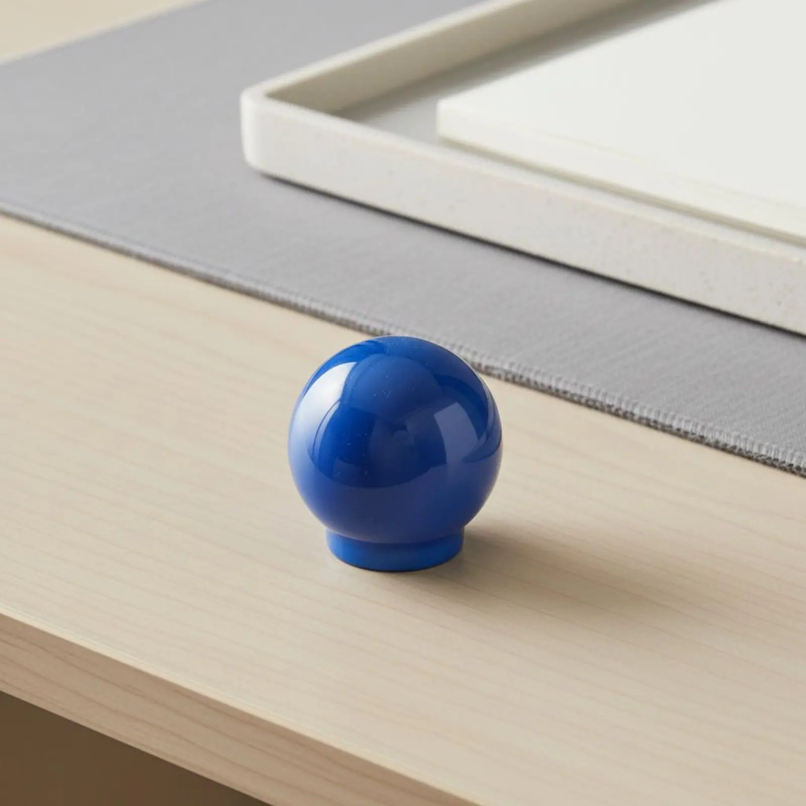 7 Pieces Round Ball Knob Colorful Colored Cabinet Knob Glossy Sphere Handle Polished Surface Household Fitting No Smudge