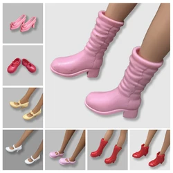 New Pink Shoes For Doll Fashion Colorful Cute High Heels Sandal Flat Clothes Accessories For Baby Doll Girl Toy Birthday Gift