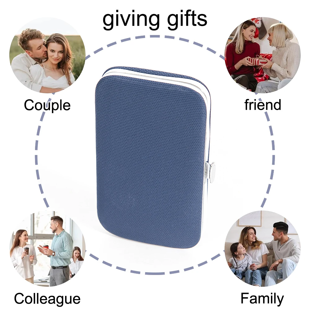 Conjunto de cortador de unhas, 7 peças de cortador de unhas, cortador de unhas de aço inoxidável e conjunto de manicure de couro PU, ideias para presentes