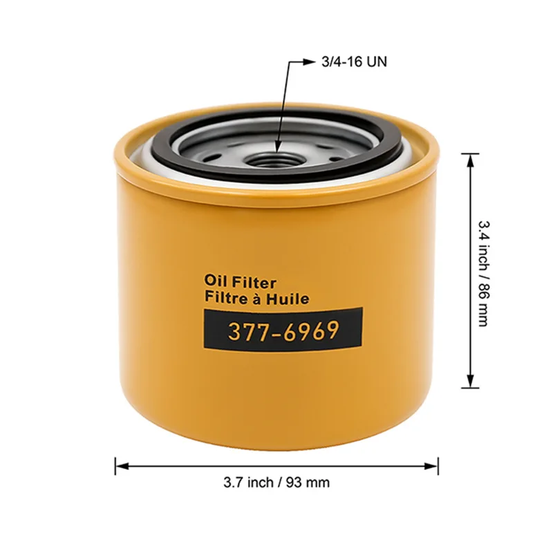

Масляный фильтр 377-6969 377699 6678233, совместимый с погрузчиком Caterpillar 236D
